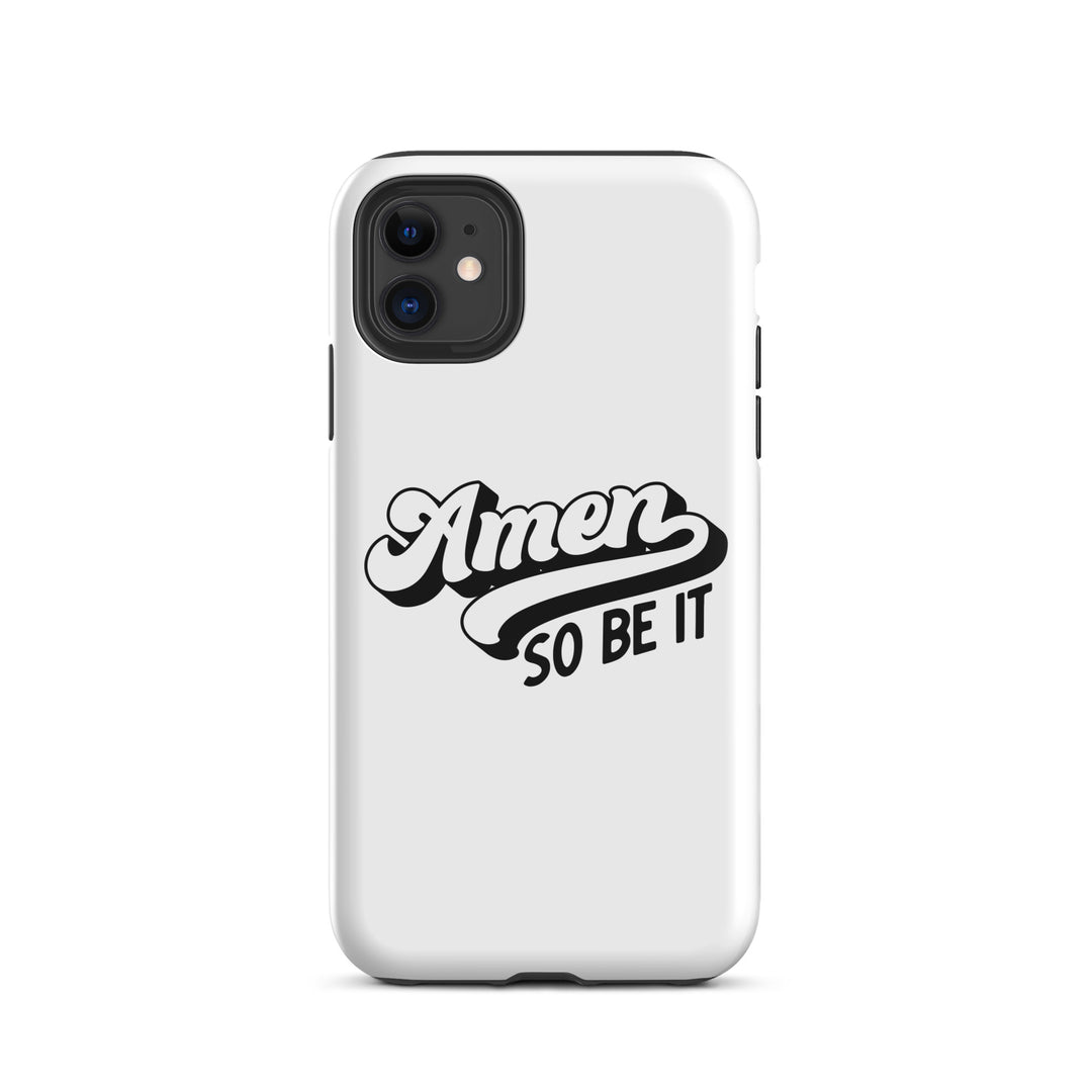 Christian Phone Case Amen So Be It White for iPhone® iPhone® Phone Cases Glossy iPhone 11 