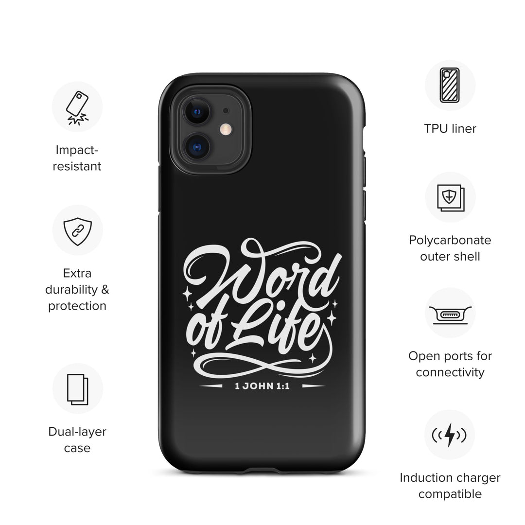 Christian Phone Case Word of Life Black for iPhone® iPhone® Phone Cases   