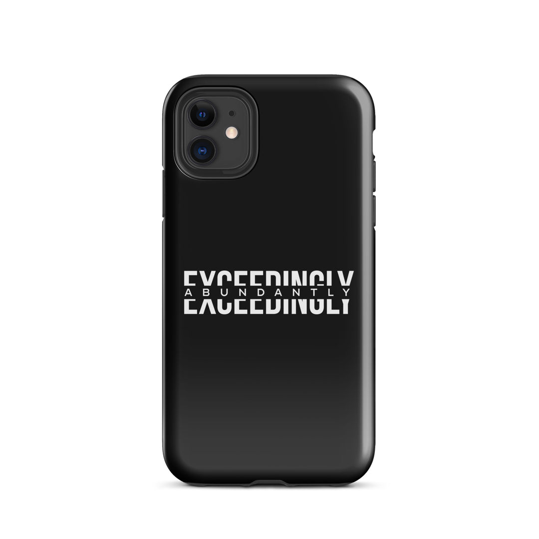 Christian Phone Case Exceedingly Abundantly Black for iPhone® iPhone® Phone Cases Glossy iPhone 11 