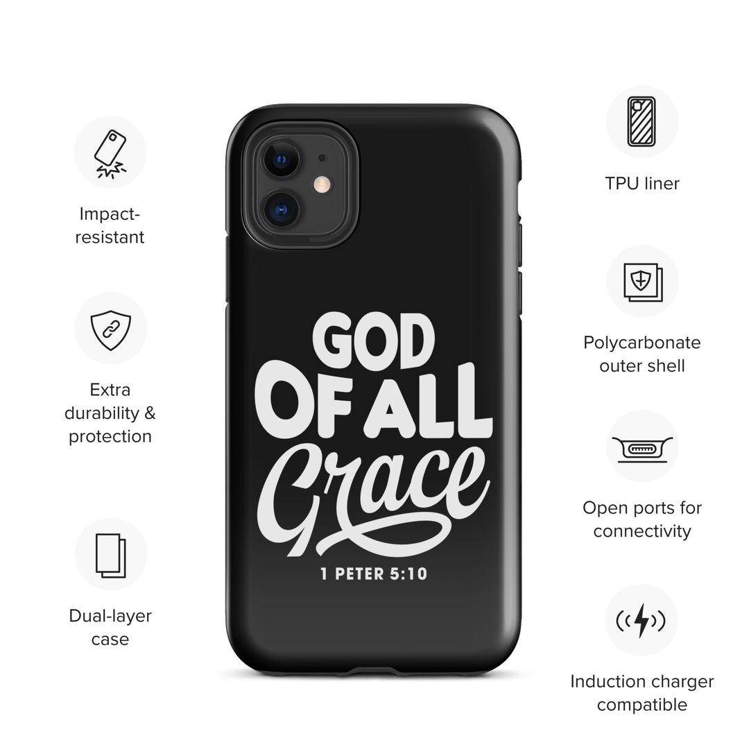 Christian Phone Case God of All Grace Black for iPhone® iPhone® Phone Cases   