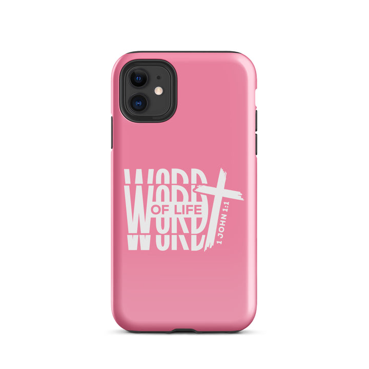 Christian Phone Case Word of Life Cross Pink for iPhone® iPhone® Phone Cases Glossy iPhone 11 