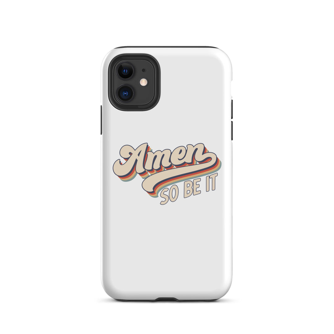 Christian Phone Case Amen So Be It White for iPhone® iPhone® Phone Cases Glossy iPhone 11 