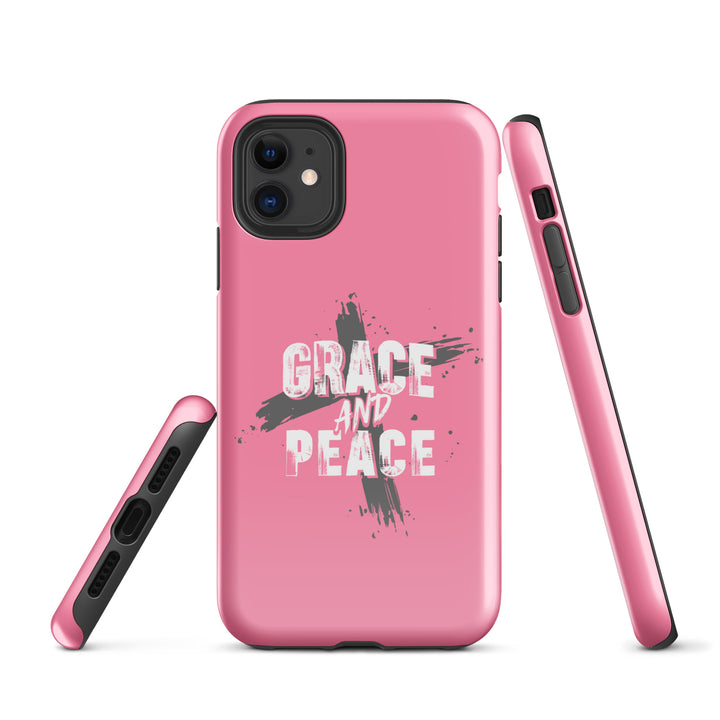 Christian Phone Case Grace and Peace Cross Pink for iPhone® iPhone® Phone Cases   