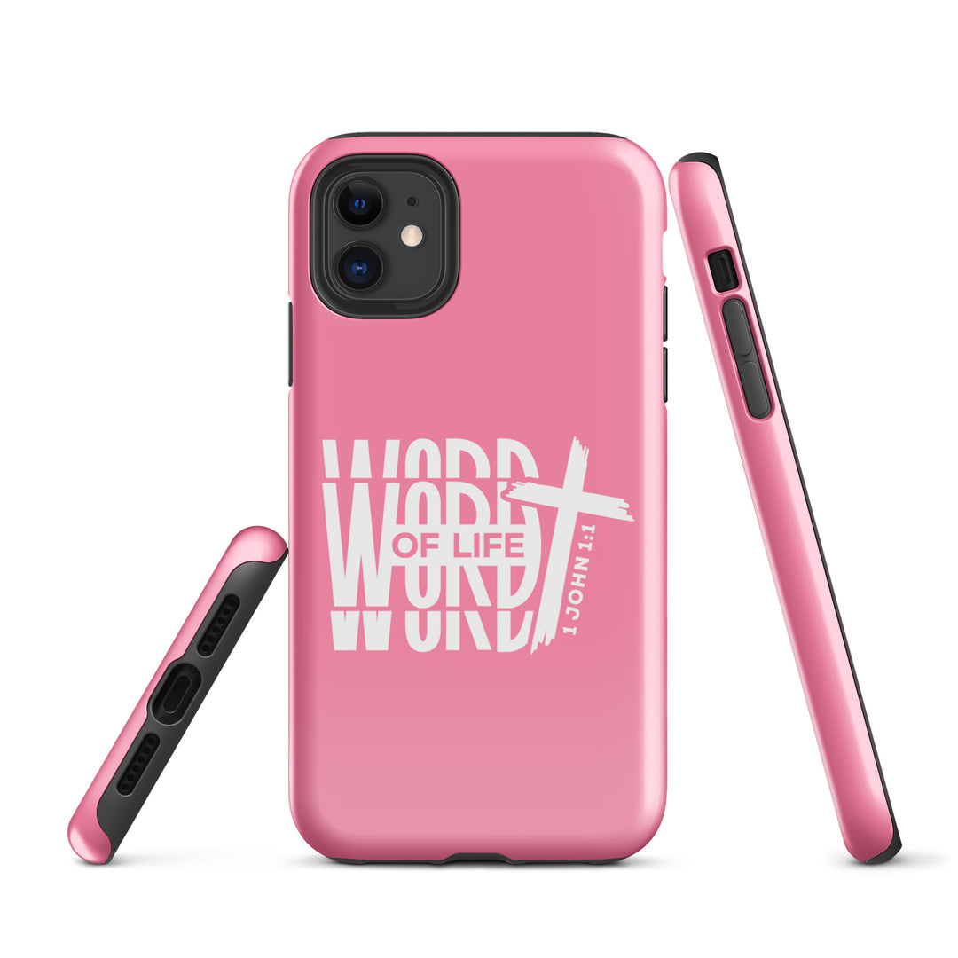 Christian Phone Case Word of Life Cross Pink for iPhone® iPhone® Phone Cases   