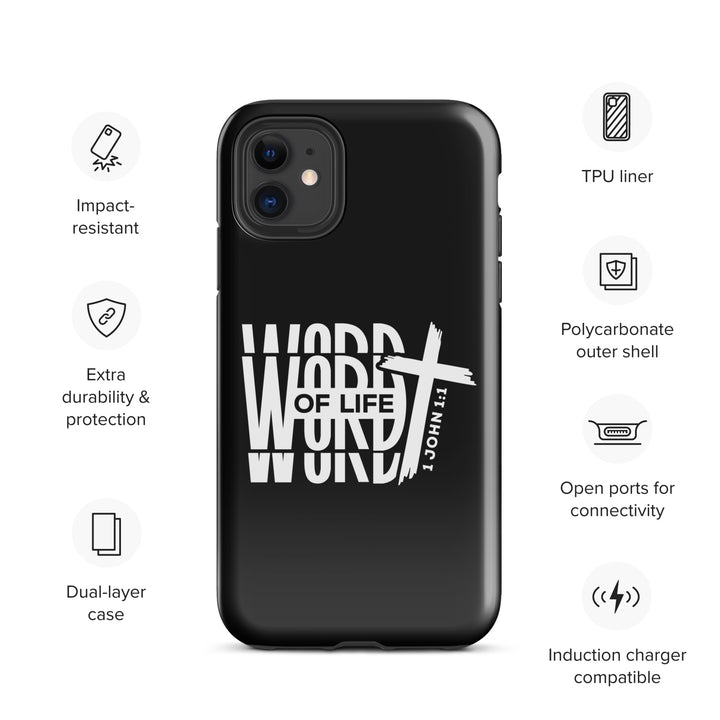 Christian Phone Case Word of Life Black for iPhone® iPhone® Phone Cases   