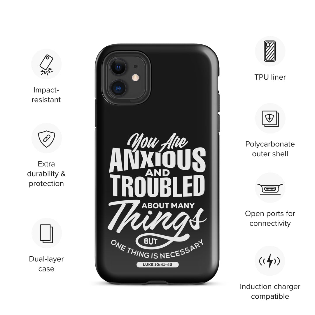 Christian Phone Case Anxious And Troubled Black for iPhone® iPhone® Phone Cases   