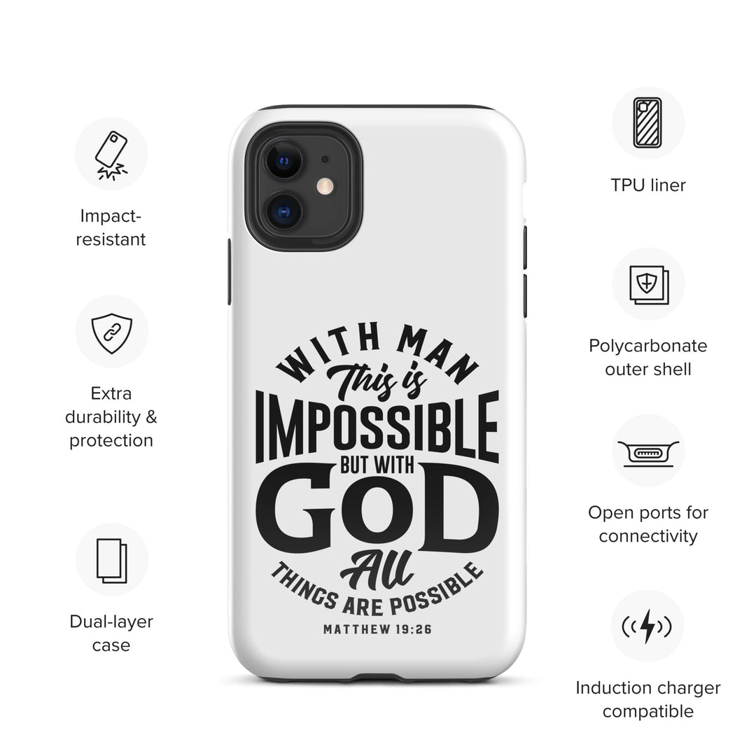 Christian Phone Case All Things Possible White for iPhone® iPhone® Phone Cases   