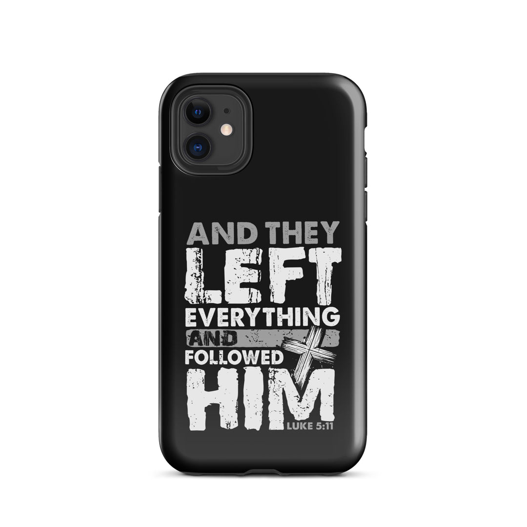 Christian Phone Case Left Everything Cross Black for iPhone® iPhone® Phone Cases Glossy iPhone 11 