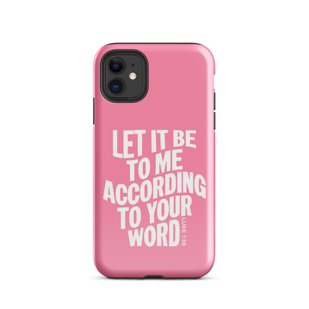 Christian Phone Case According To Your Word Pink  for iPhone® iPhone® Phone Cases Glossy iPhone 11 