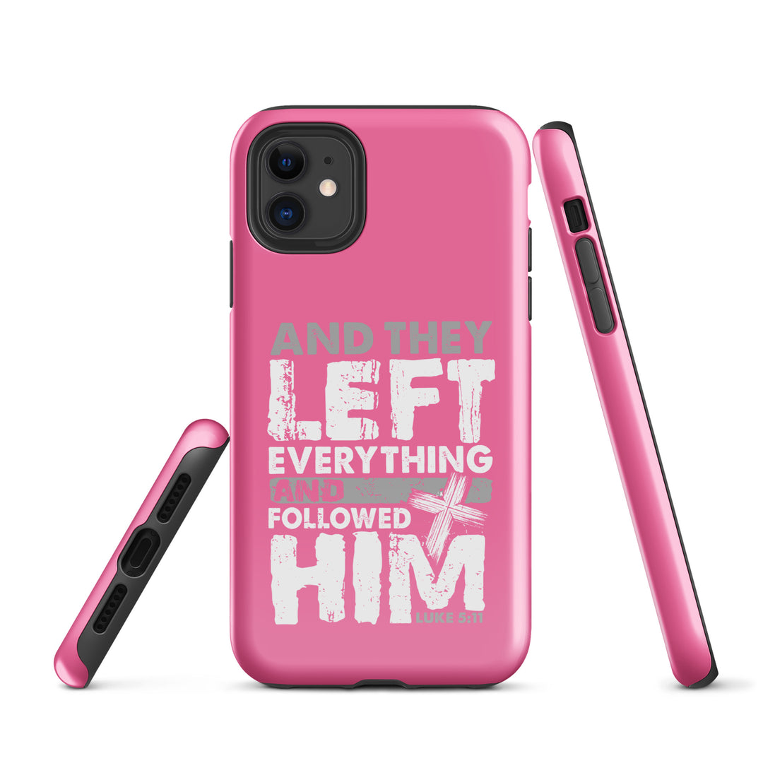 Christian Phone Case Left Everything Cross Pink for iPhone® iPhone® Phone Cases   