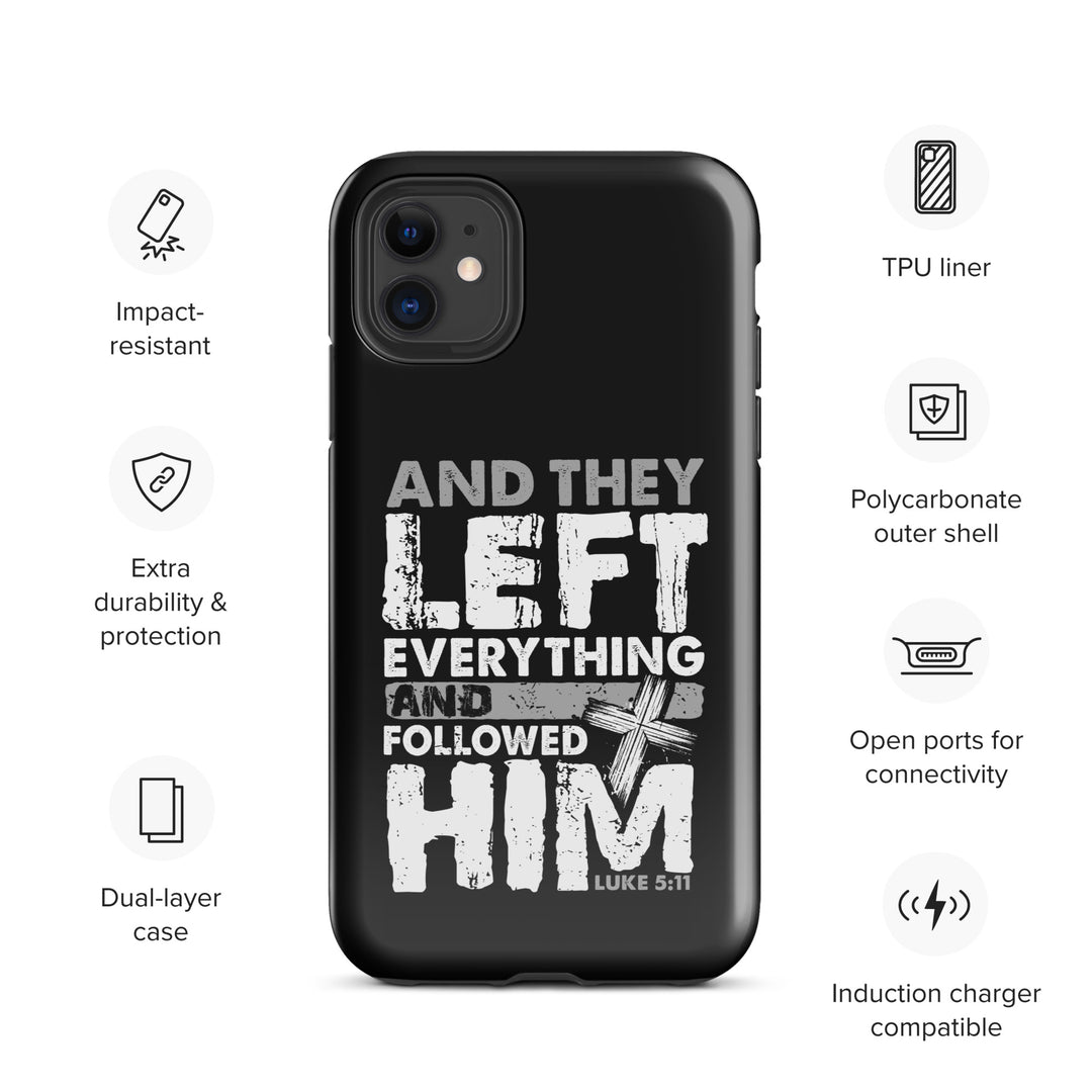 Christian Phone Case Left Everything Cross Black for iPhone® iPhone® Phone Cases   