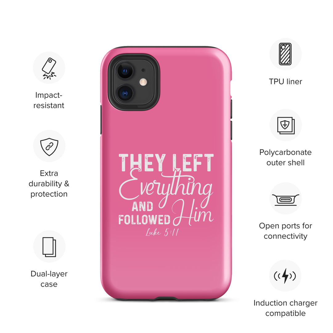 Christian Phone Case Left Everything Pink for iPhone® iPhone® Phone Cases   