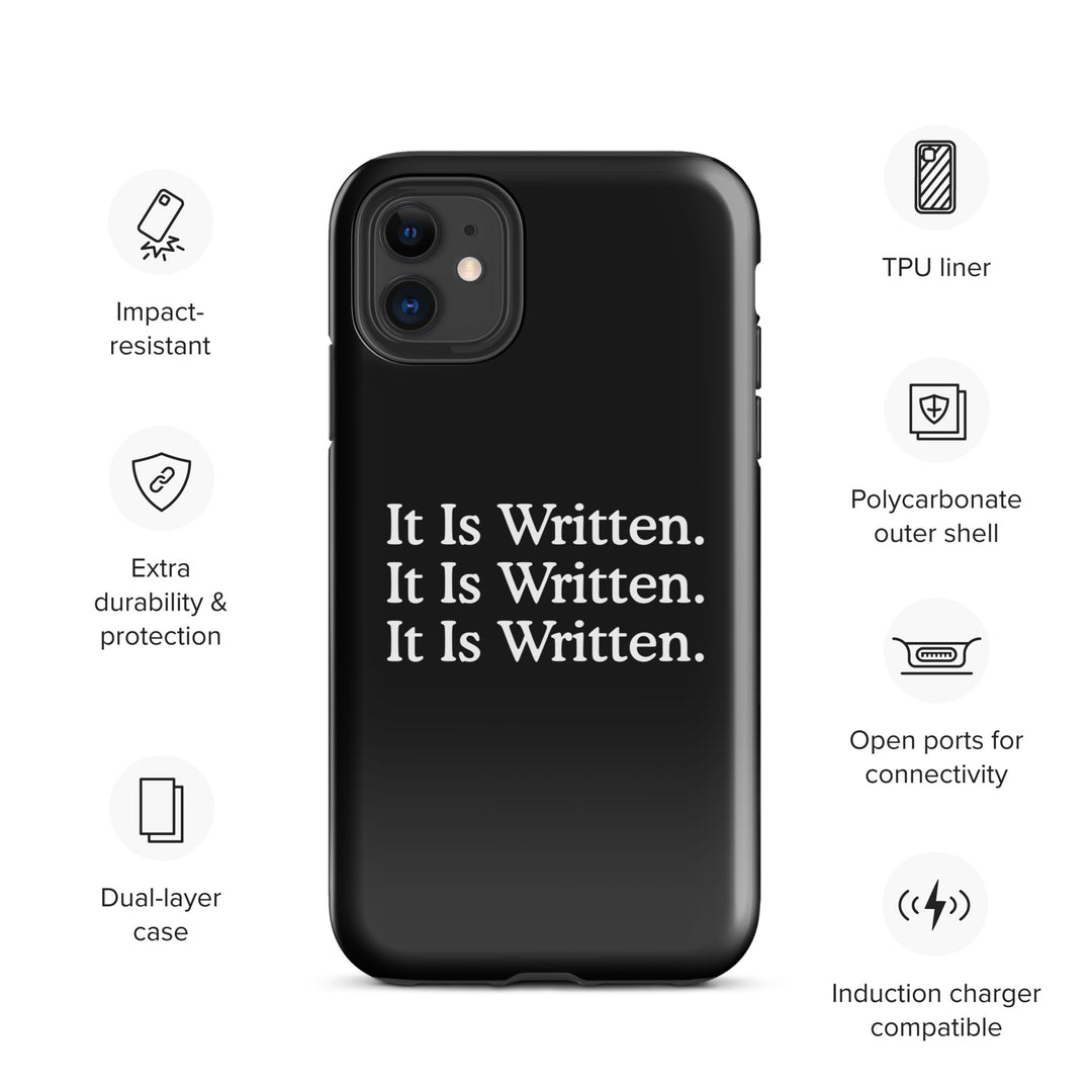 Christian Phone Case It Is Written Black for iPhone® iPhone® Phone Cases   