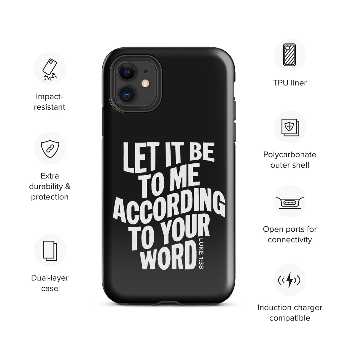 Christian Phone Case According To Your Word Black for iPhone® iPhone® Phone Cases   