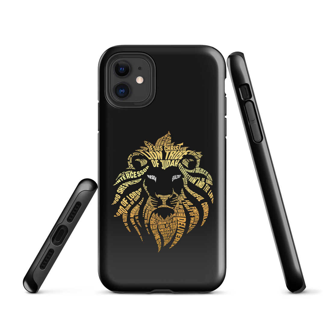 Christian Phone Case Lion Word Cloud Black for iPhone® iPhone® Phone Cases   