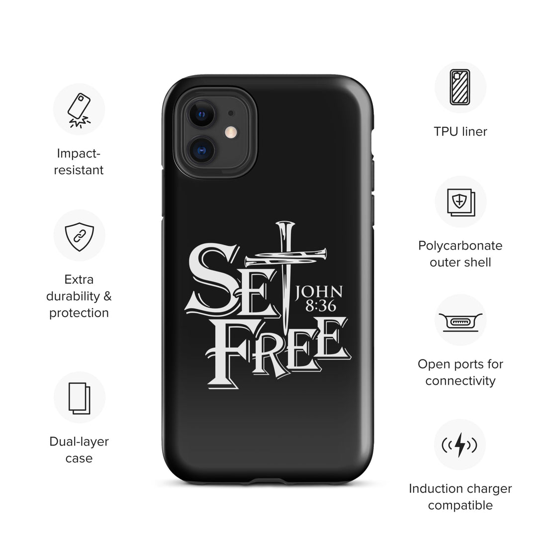 Christian Phone Case Set Free Black for iPhone® iPhone® Phone Cases   