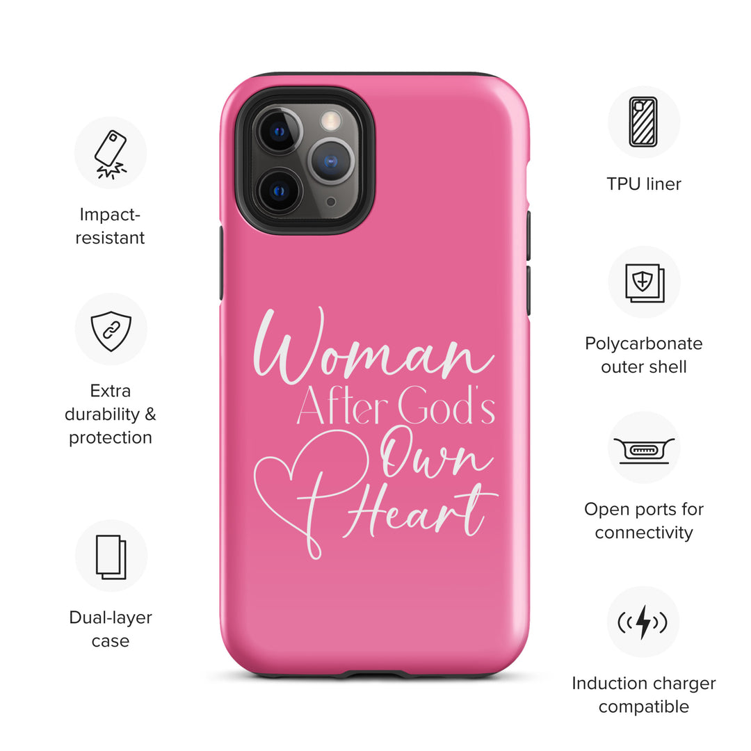 Christian Phone Case Woman After God's Heart Pink for iPhone® iPhone® Phone Cases   