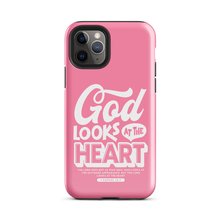 Christian Phone Case God Looks At Heart for iPhone® iPhone® Phone Cases Glossy iPhone 11 Pro 