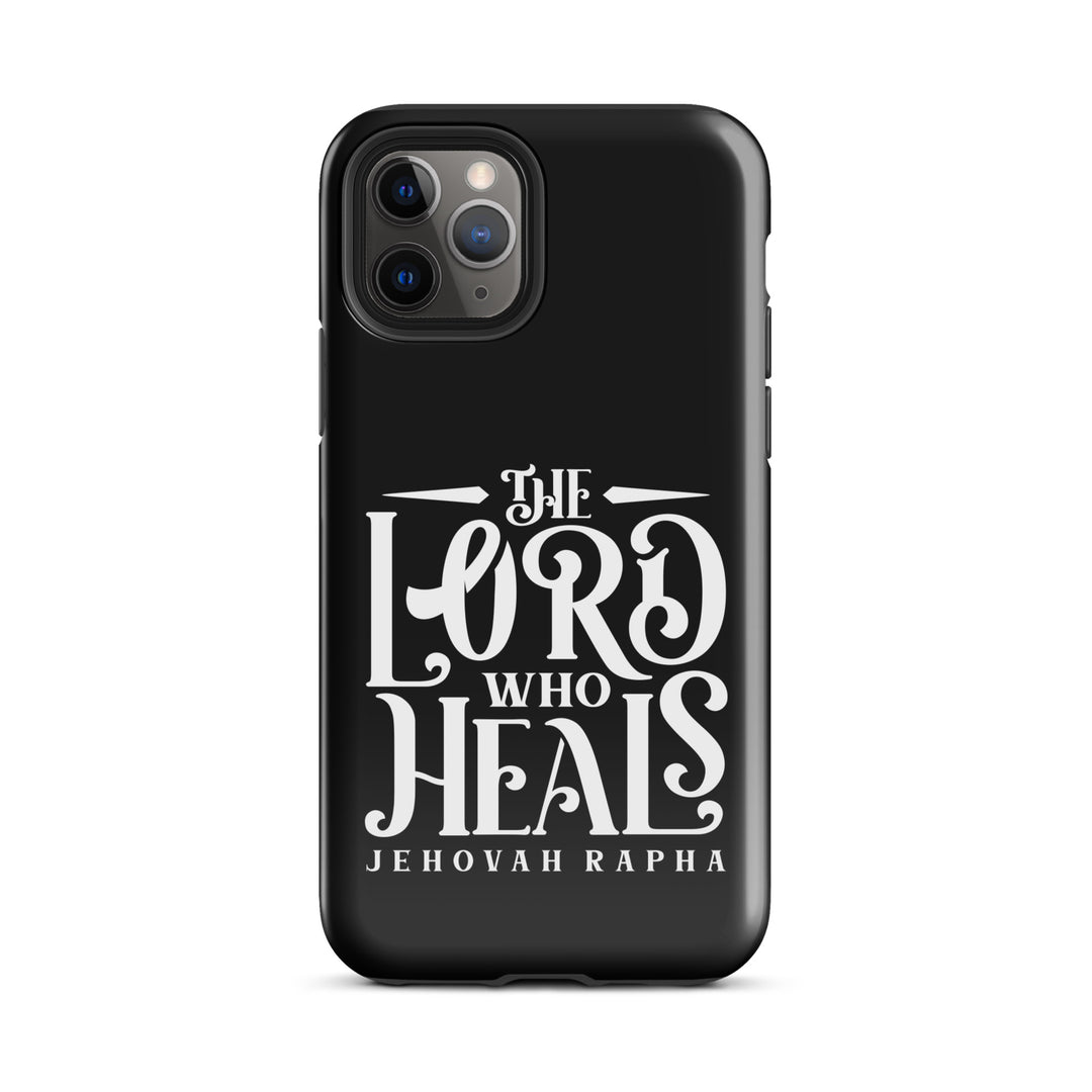 Christian Phone Case The Lord Who Heals Black for iPhone® iPhone® Phone Cases Glossy iPhone 11 Pro 