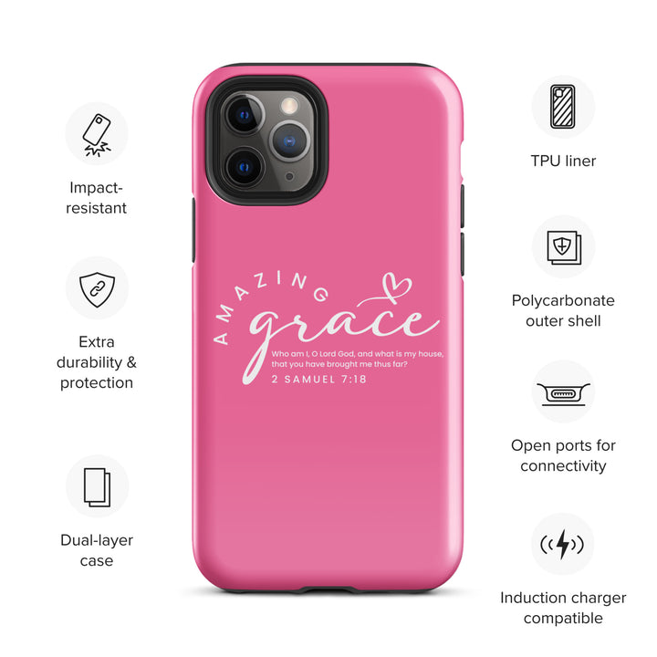 Christian Phone Case Amazing Grace Pink for iPhone® iPhone® Phone Cases   