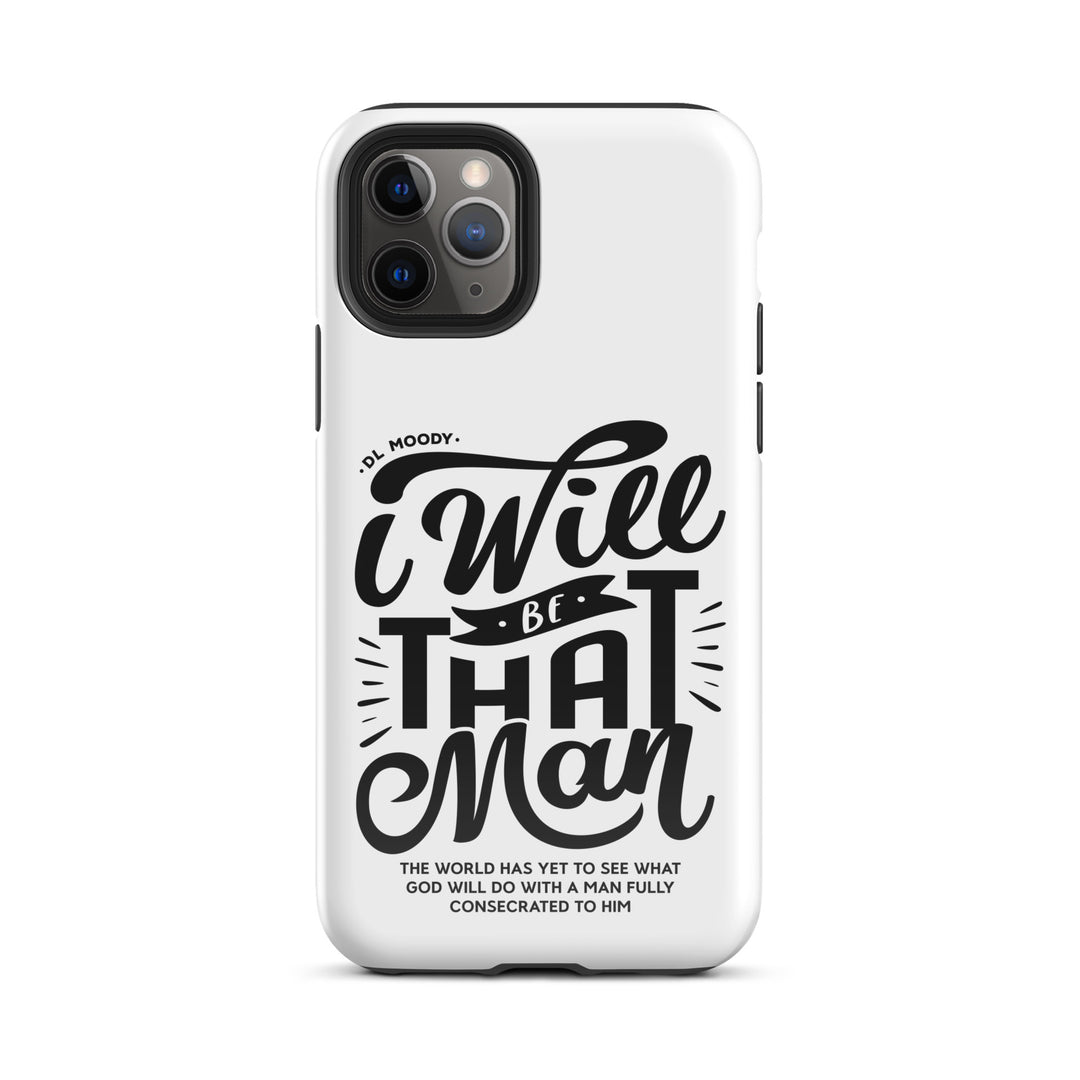 Christian Phone Case I Will Be That Man White for iPhone® iPhone® Phone Cases Glossy iPhone 11 Pro 