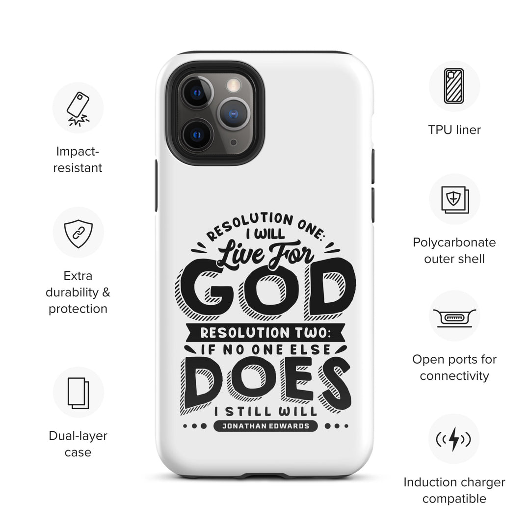 Christian Phone Case Live For God White for iPhone® iPhone® Phone Cases   