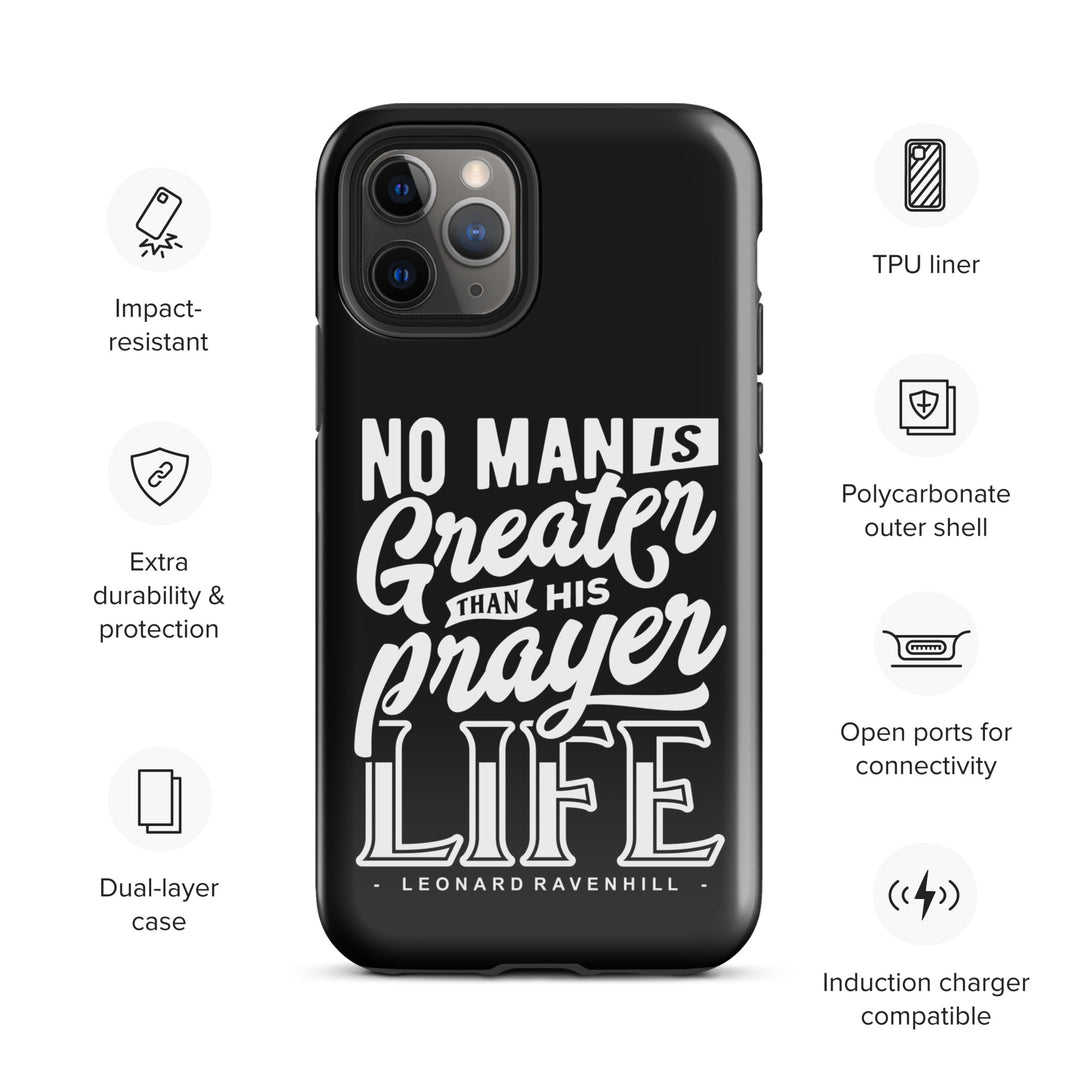 Christian Phone Case Prayer Life Black for iPhone® iPhone® Phone Cases   