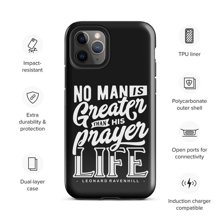 Christian Phone Case Prayer Life Black for iPhone® iPhone® Phone Cases   