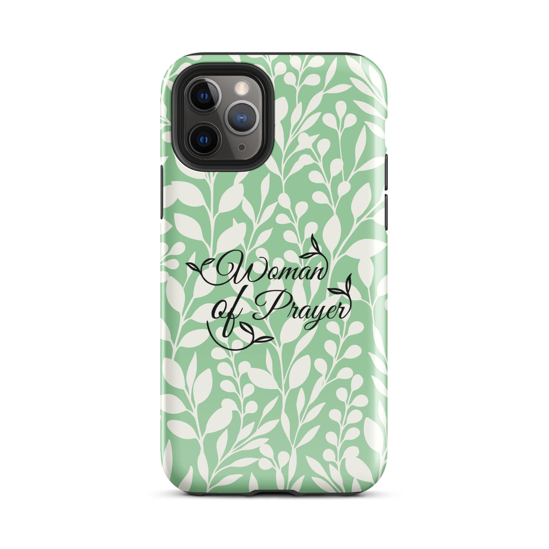 Christian Phone Case Woman of Prayer Green for iPhone® iPhone® Phone Cases Glossy iPhone 11 Pro 