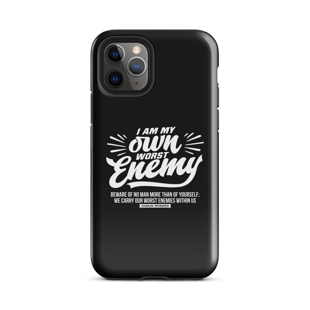 Christian Phone Case Worst Enemy Black for iPhone® iPhone® Phone Cases Glossy iPhone 11 Pro 