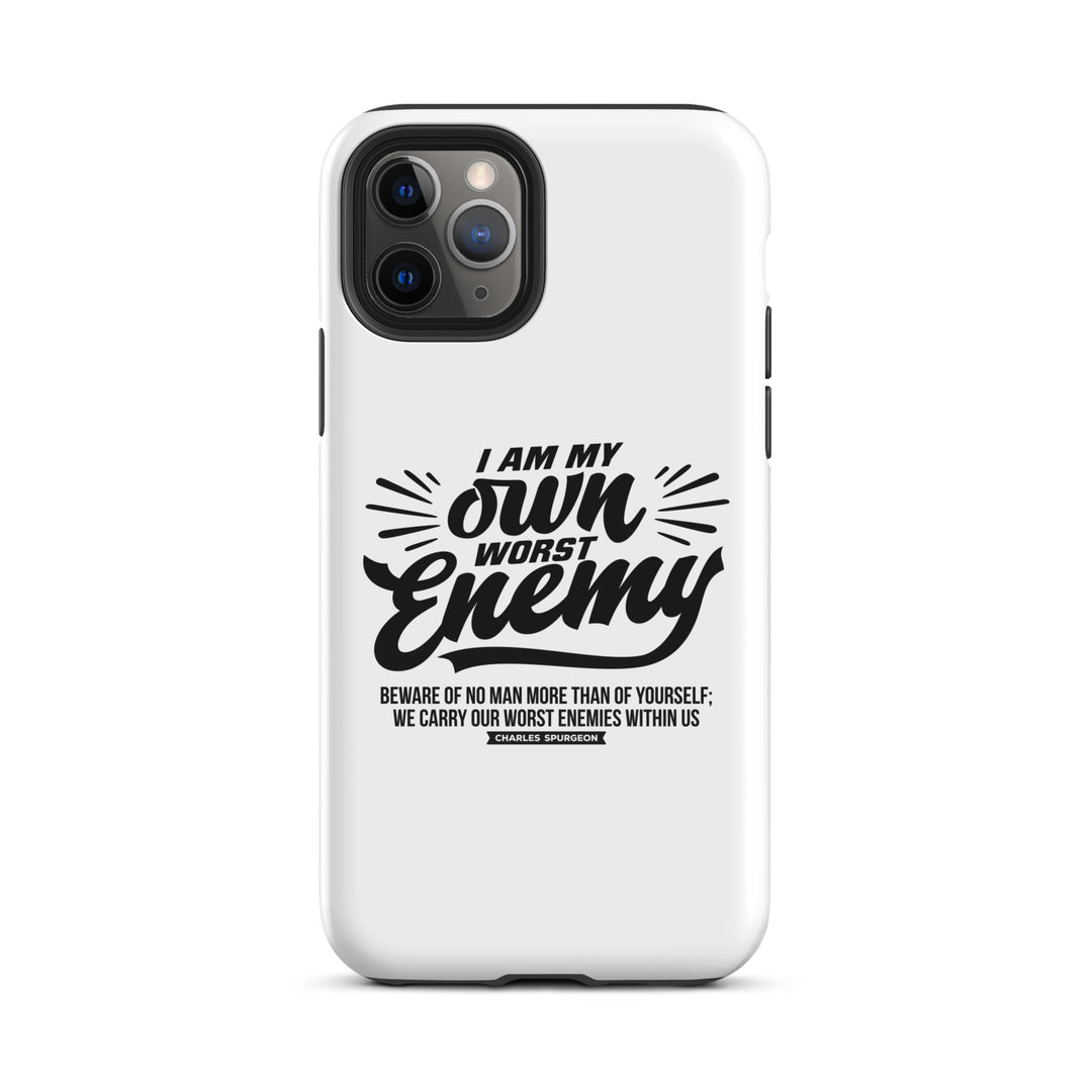 Christian Phone Case Worst Enemy White for iPhone® iPhone® Phone Cases Glossy iPhone 11 Pro 