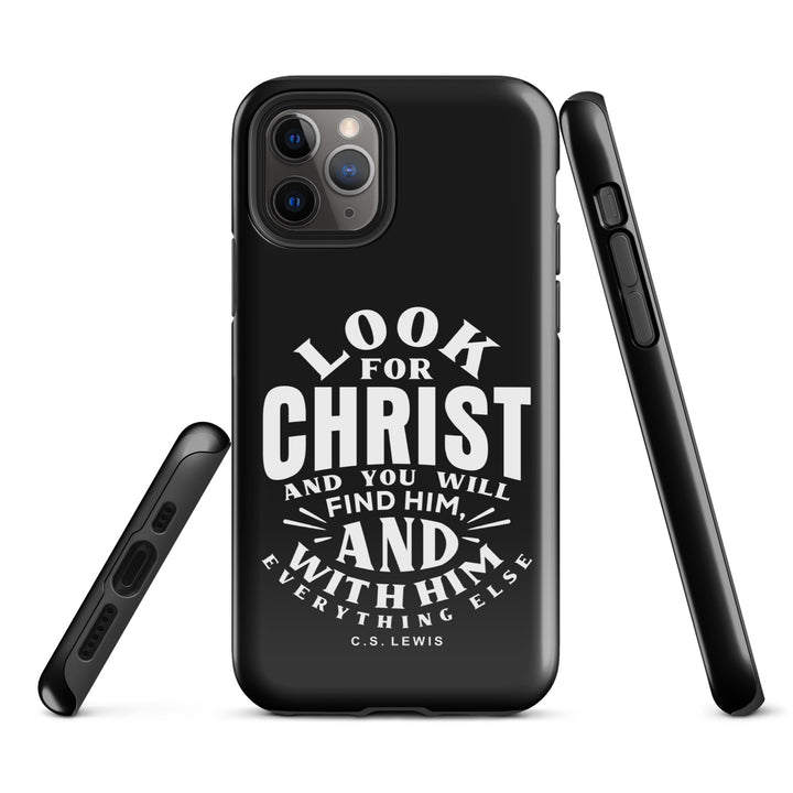 Christian Phone Case Look For Christ Black for iPhone® iPhone® Phone Cases   