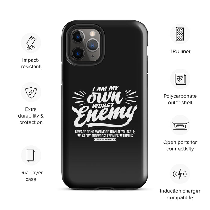 Christian Phone Case Worst Enemy Black for iPhone® iPhone® Phone Cases   