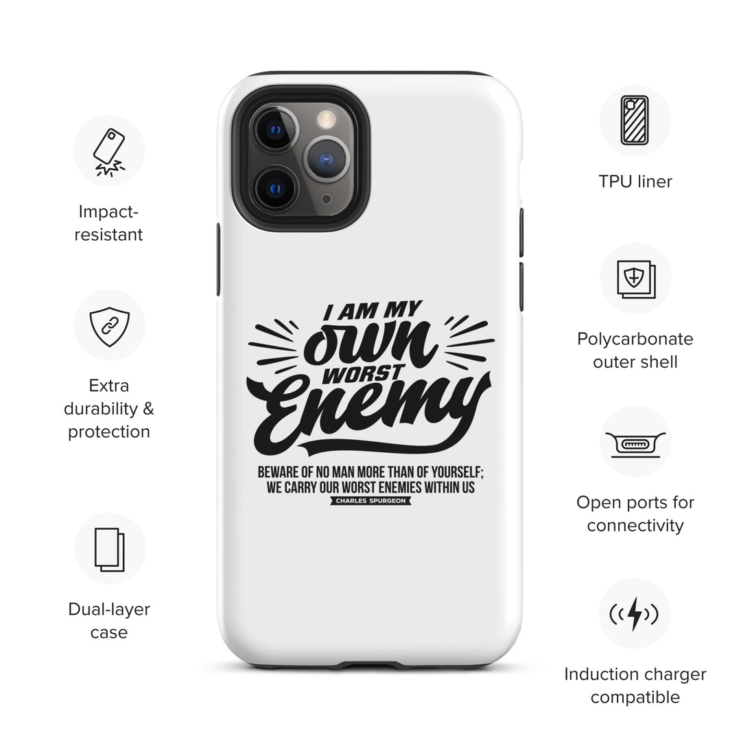 Christian Phone Case Worst Enemy White for iPhone® iPhone® Phone Cases   