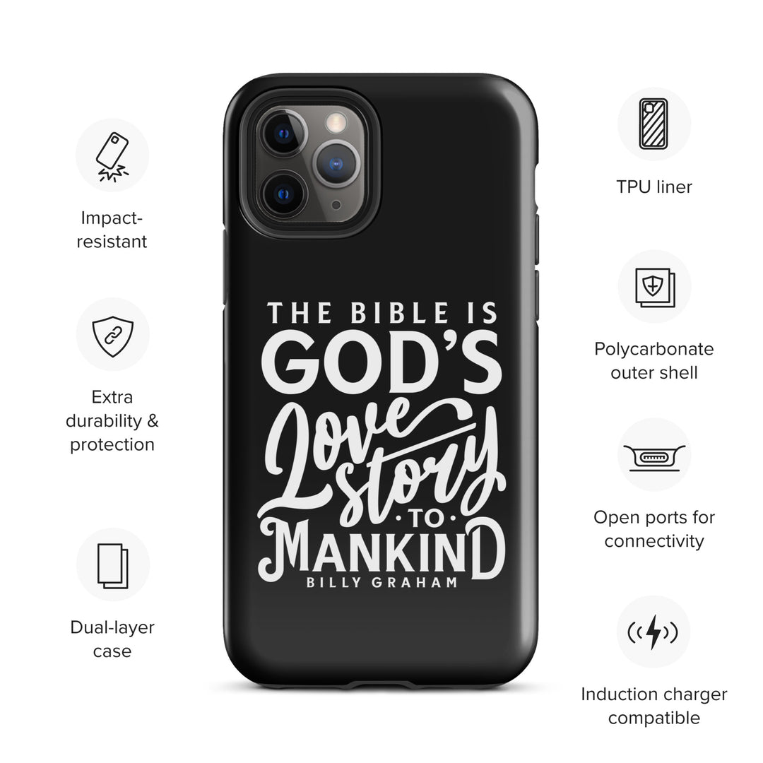 Christian Phone Case God's Love Story Black for iPhone® iPhone® Phone Cases   