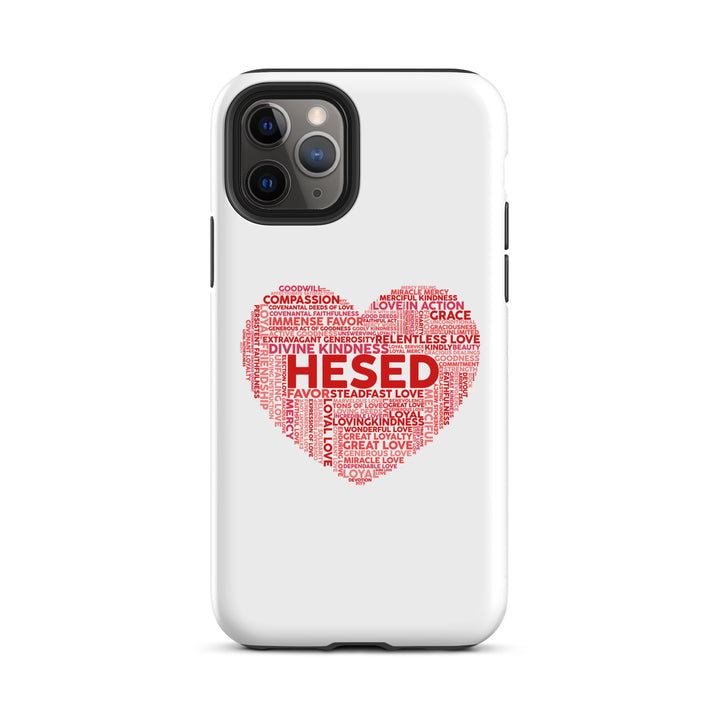 Christian Phone Case Hesed Heart White for iPhone® iPhone® Phone Cases Glossy iPhone 11 Pro 