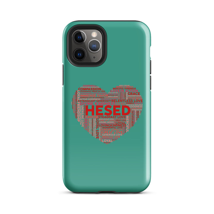 Christian Phone Case Hesed Heart Teal for iPhone® iPhone® Phone Cases Glossy iPhone 11 Pro 