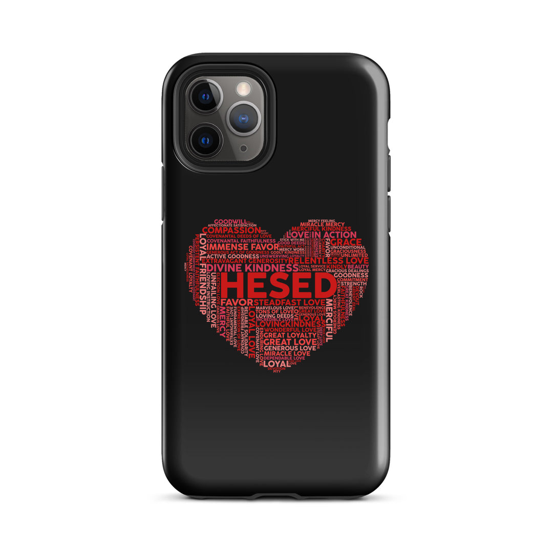 Christian Phone Case Hesed Heart Black for iPhone® iPhone® Phone Cases Glossy iPhone 11 Pro 