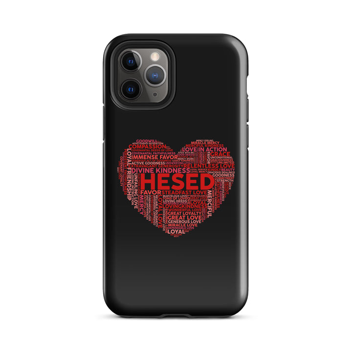 Christian Phone Case Hesed Heart Black for iPhone® iPhone® Phone Cases Glossy iPhone 11 Pro 