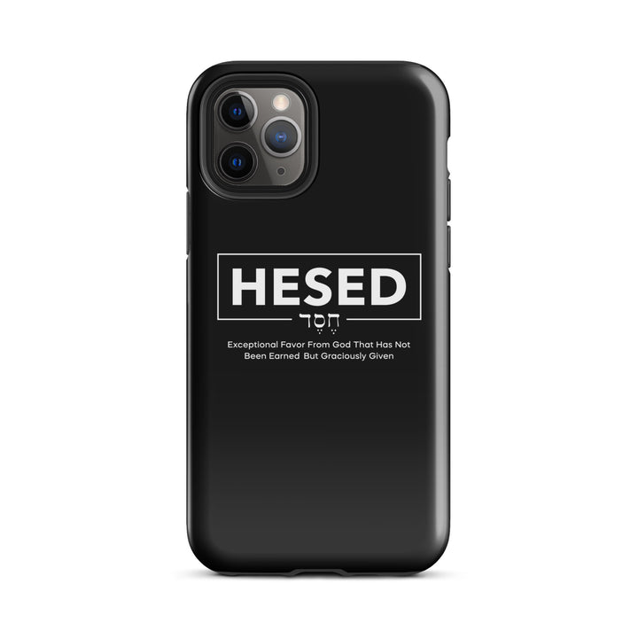 Christian Phone Case Hesed Hebrew Exceptional Favor Black for iPhone® iPhone® Phone Cases Glossy iPhone 11 Pro 