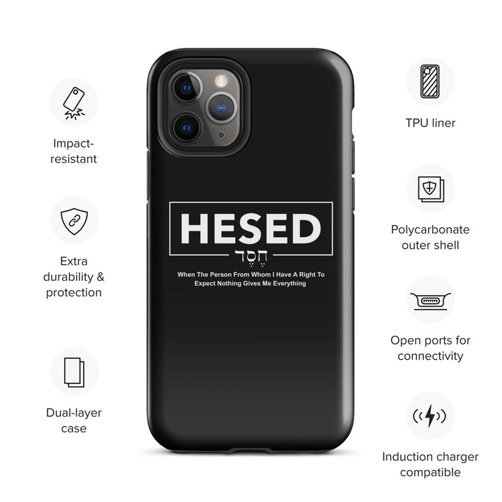 Christian Phone Case Hesed Everything Black for iPhone® iPhone® Phone Cases   