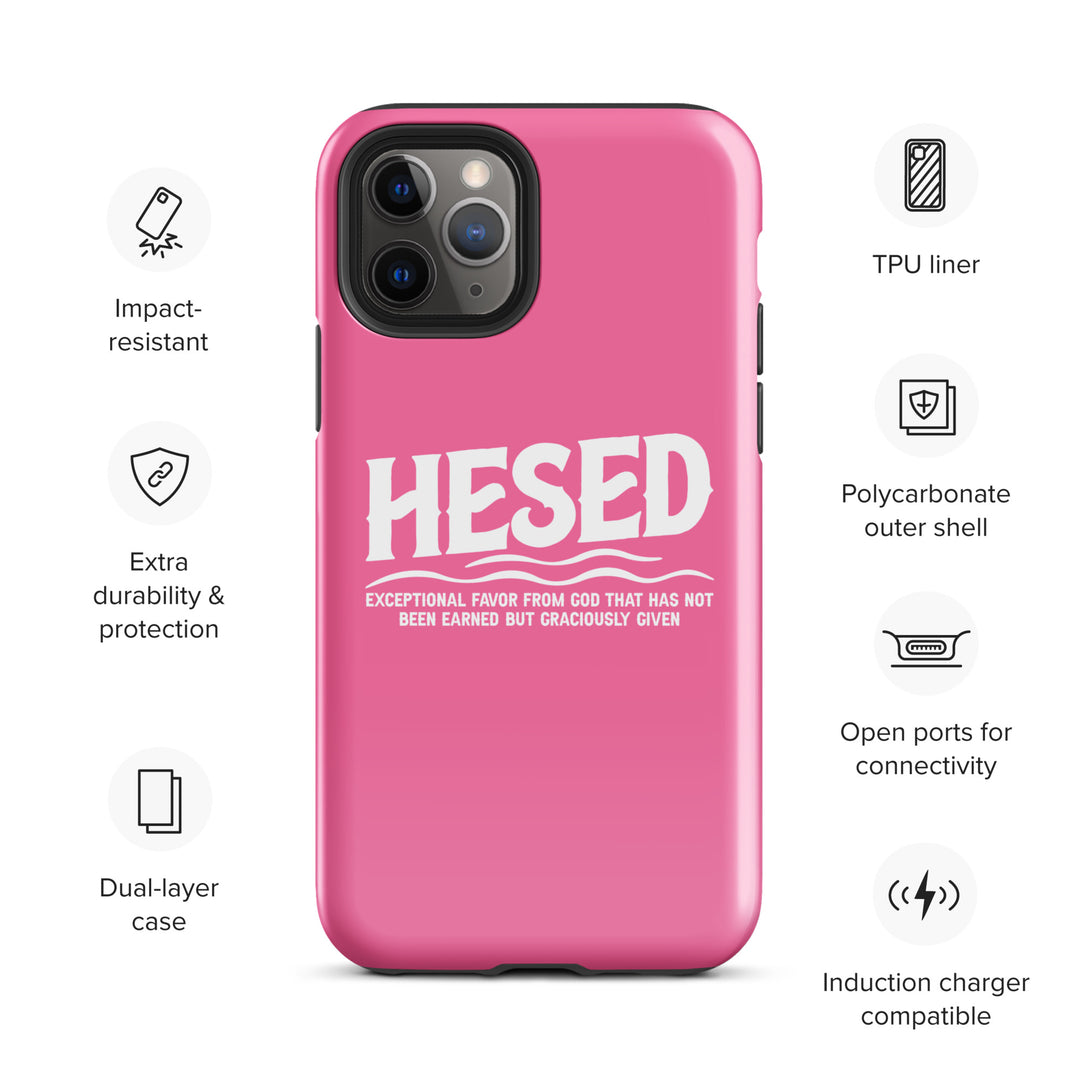 Christian Phone Case Hesed Exceptional Favor Pink for iPhone® iPhone® Phone Cases   