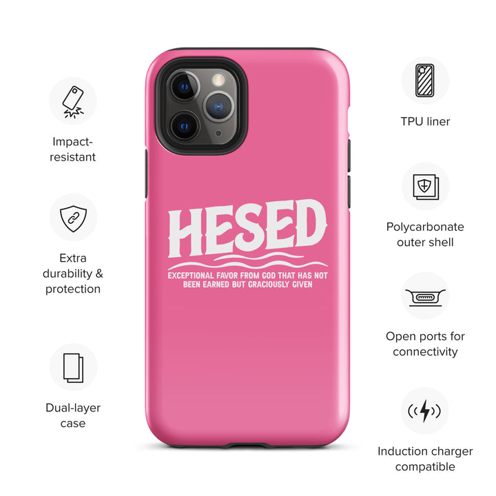 Christian Phone Case Hesed Exceptional Favor Pink for iPhone® iPhone® Phone Cases   