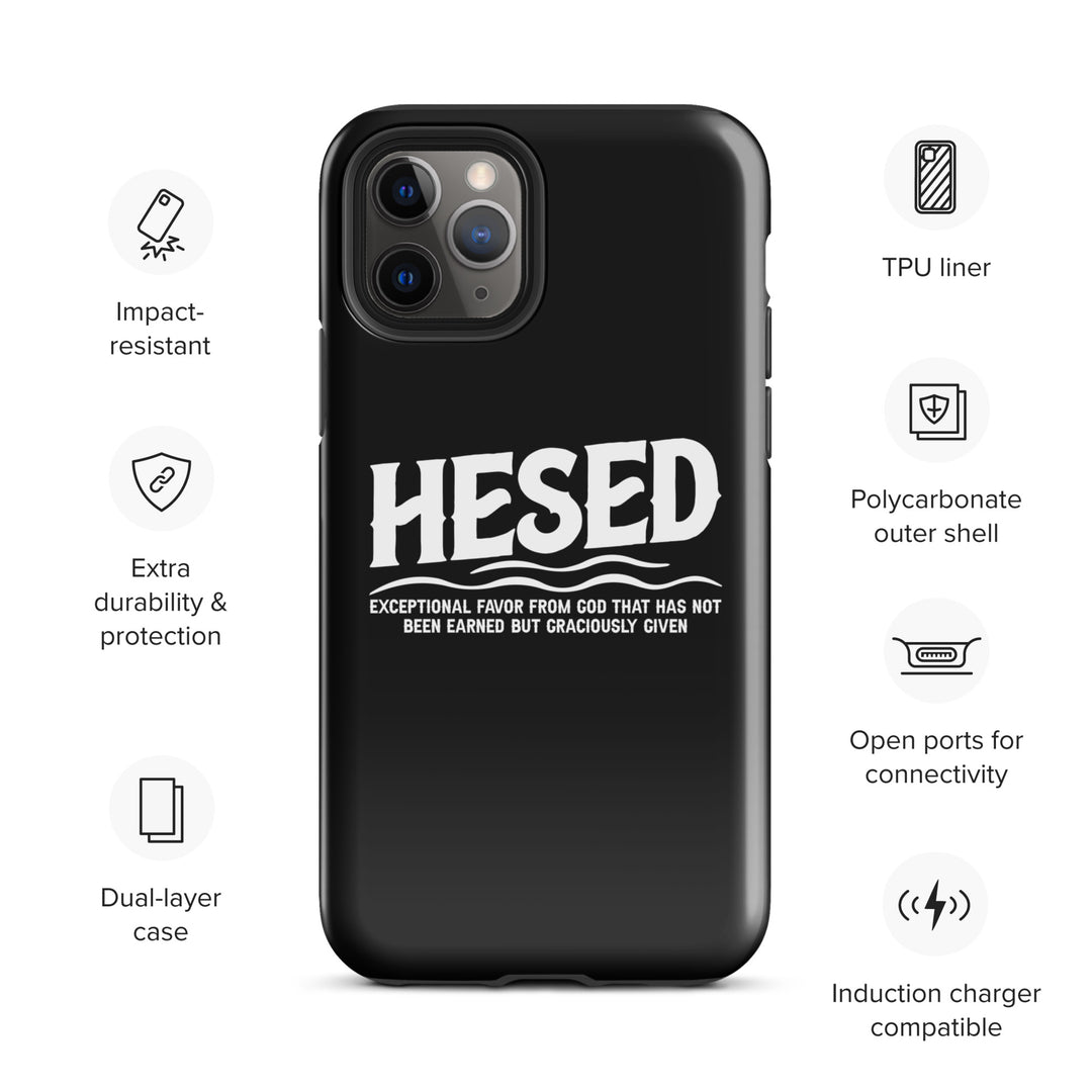 Christian Phone Case Hesed Exceptional Favor Black for iPhone® iPhone® Phone Cases   