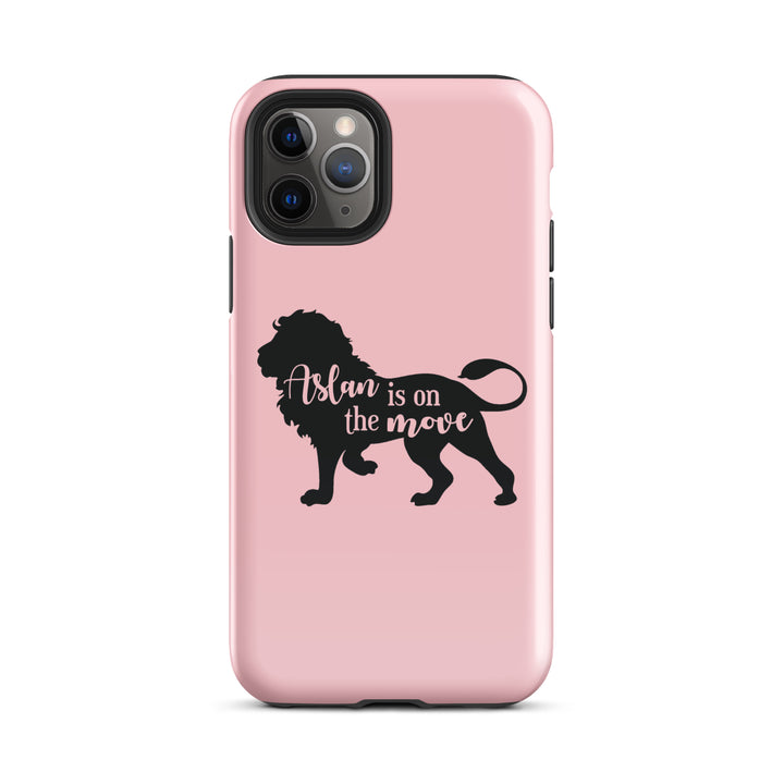 Christian Phone Case Aslan Is On Move Pink for iPhone® iPhone® Phone Cases Glossy iPhone 11 Pro 