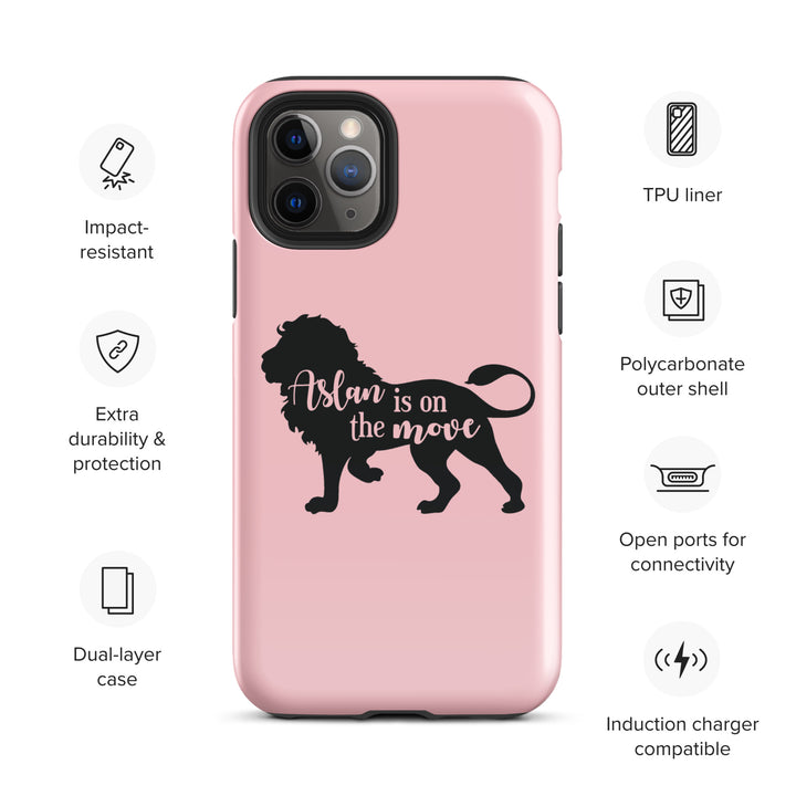 Christian Phone Case Aslan Is On Move Pink for iPhone® iPhone® Phone Cases   