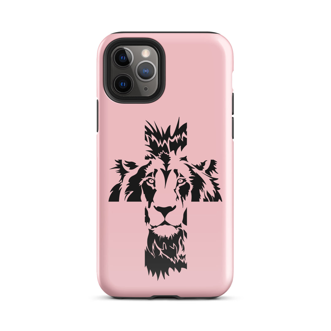 Christian Phone Case Aslan Cross Pink for iPhone® iPhone® Phone Cases Glossy iPhone 11 Pro 