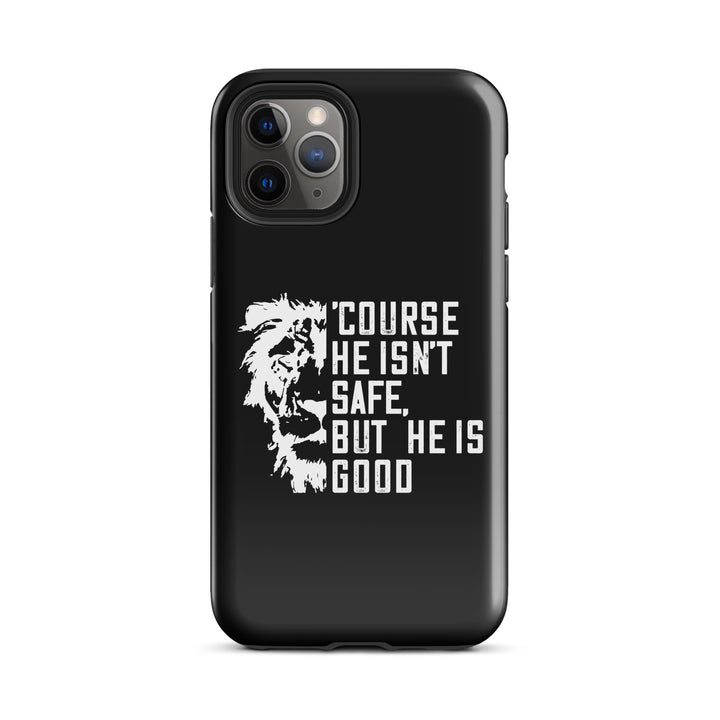 Christian Phone Case for iPhone® 'Course He Isn't Safe Black iPhone® Phone Cases Glossy iPhone 11 Pro 