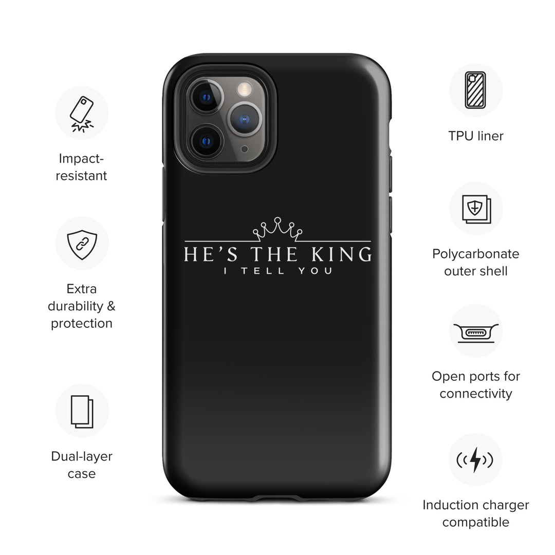 Christian Phone Case He's The King Black for iPhone® iPhone® Phone Cases   