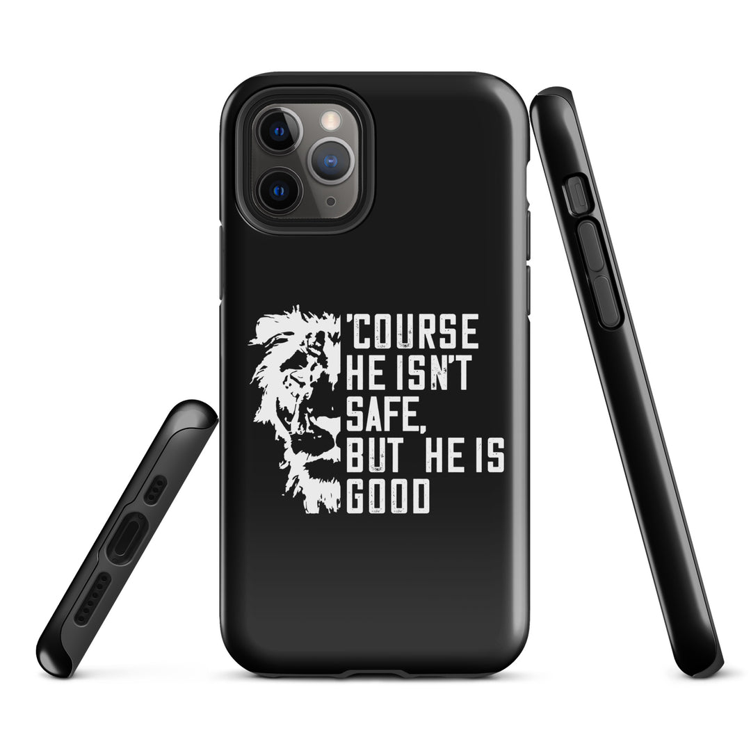 Christian Phone Case for iPhone® 'Course He Isn't Safe Black iPhone® Phone Cases   